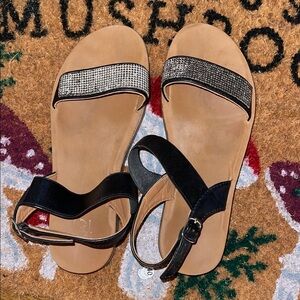 Elegant Black and Tan Women's Sandals